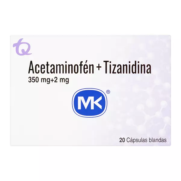 Acetaminofén + Tizanidina