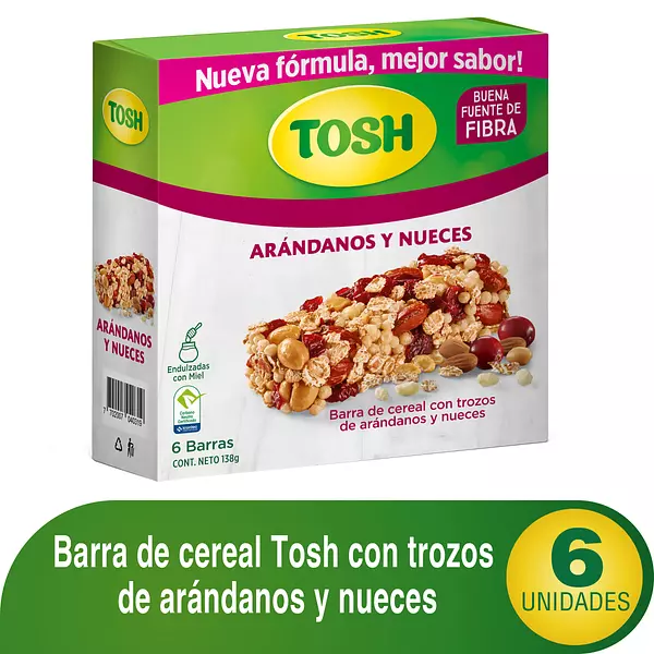 Barra De Cereal Tosh Arándanos Y Nueces