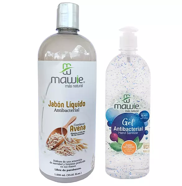 Jabón Líquido + Gel Antibacterial Mawie