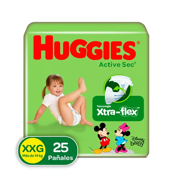 Pañales Huggies Active Sec Etapa 5