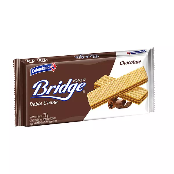 Galleta Wafer Bridge De Chocolate