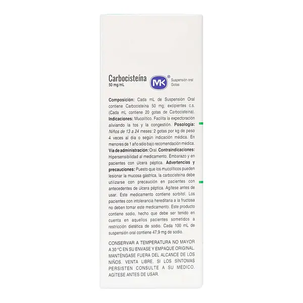Carbocisteina Kids 50 Mg/Ml