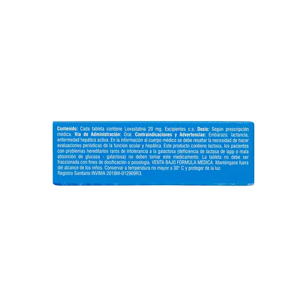 Lovastatina 20 Mg