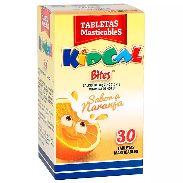 Kid Cal Tabletas Masticables Naranja