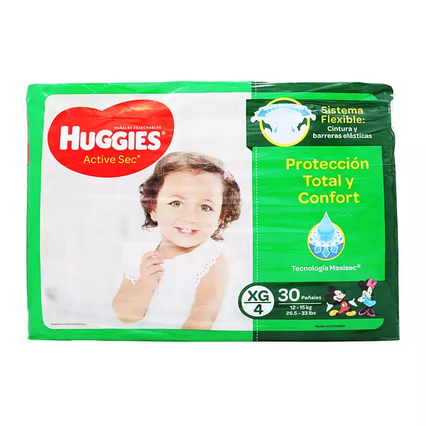 Pañales Huggies Active Sec Etapa 4