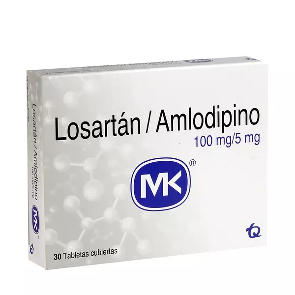 Losartan Amlodipino 100 Mg /5 Mg