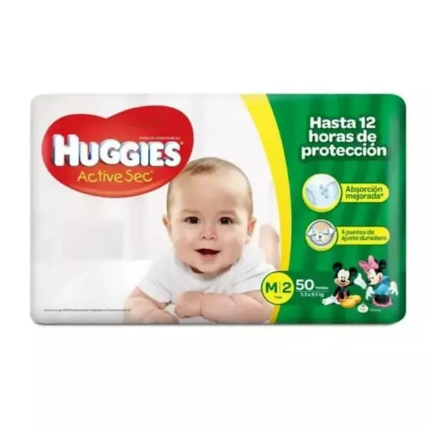 Pañales Huggies Active Sec Etapa 2