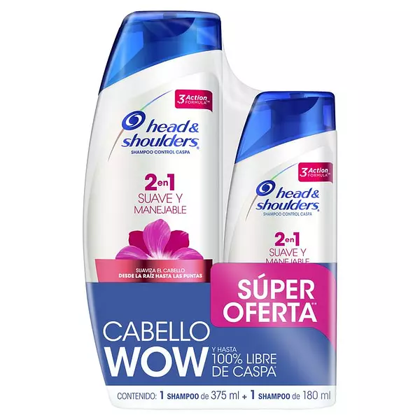 Shampoo Head And Shoulders 2 En 1 Suave Manejo