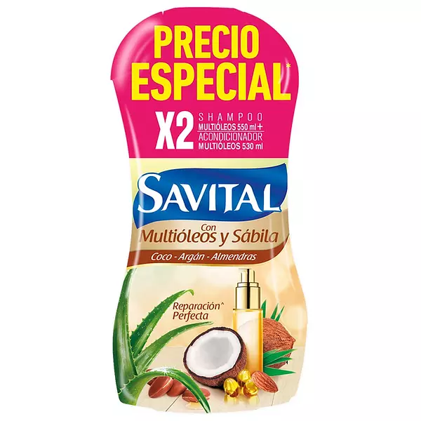 Shampoo Savital Multioleos Y Savila + Acondicionador