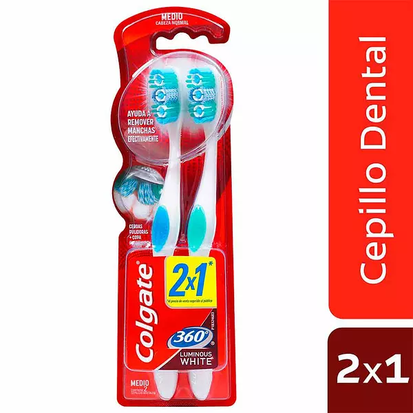 Cepillo Dental Colgate Luminous White Medio